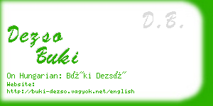 dezso buki business card